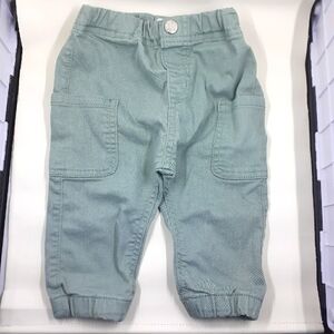 Mint Green Elastic Waist Pants H&M Baby Boys 9M Fall